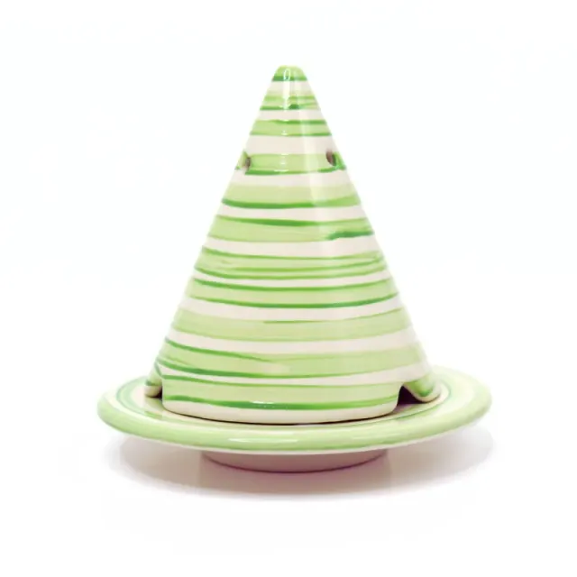 Ambiance Cade Merlin lampe Spirale Verte peinte main