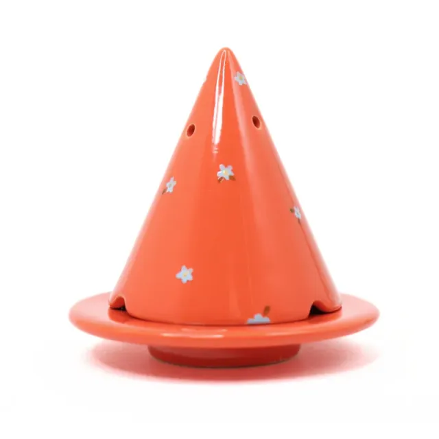 Ambiance Cade Merlin Little Flower lampe encens orange peinte main
