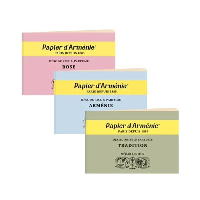 Papier d'Arménie Pack 3 Senteurs papier encens 3 carnets