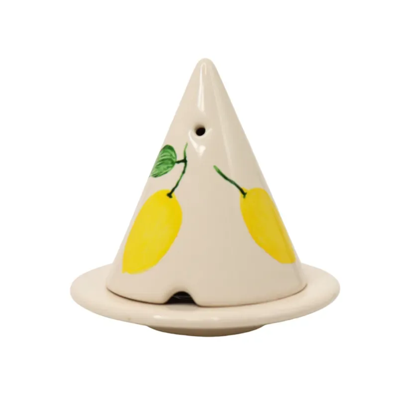 Ambiance Cade Merlin Citrons Jaunes diffuseur d'encens 12cm céramique