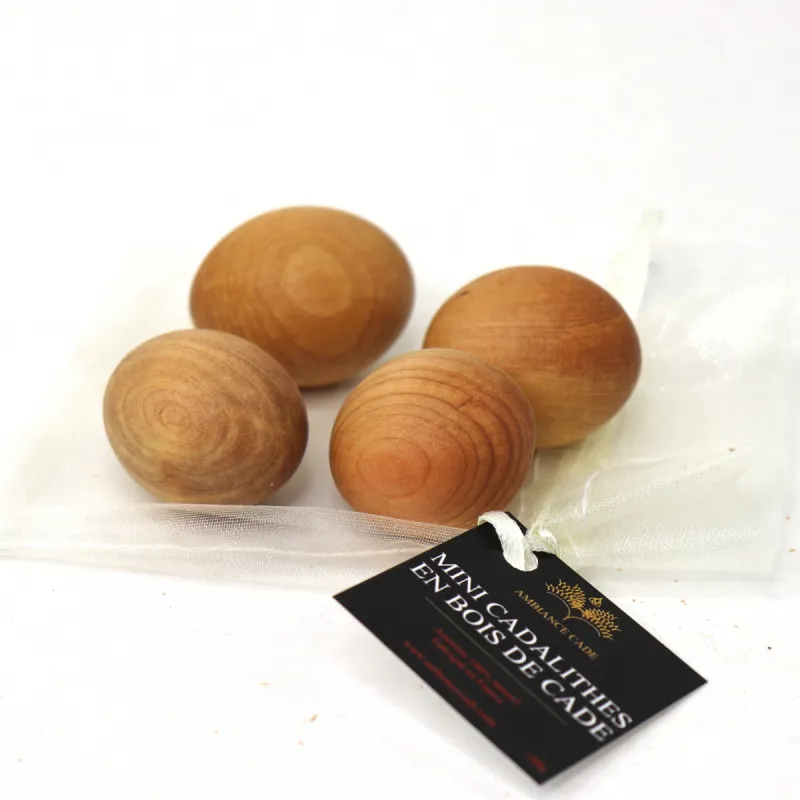 Cadalithe Mini Galets Bois de Cade x4 Anti-Mites
