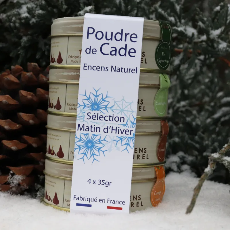 Ambiance Cade Matin d’Hiver poudre d’encens 4x35g parfumée