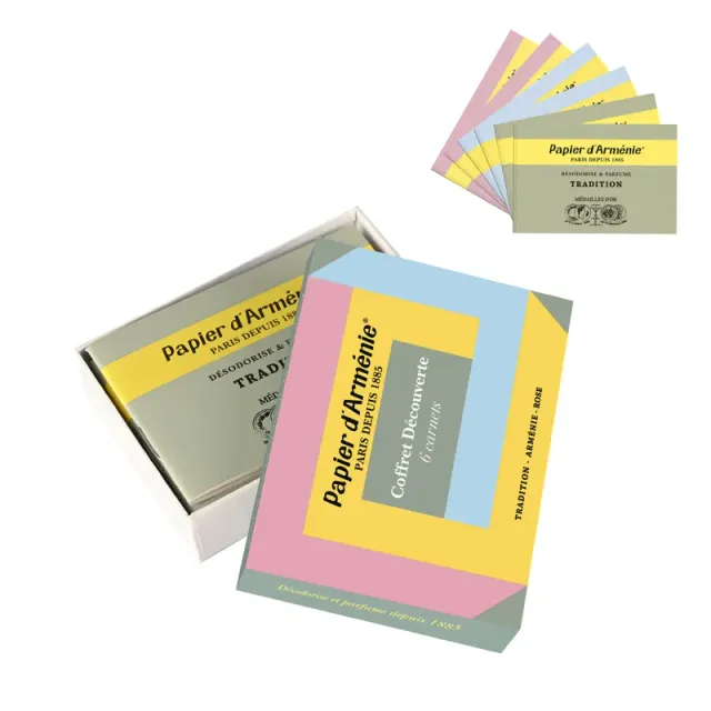 Papier d’Arménie coffret découverte 6 carnets