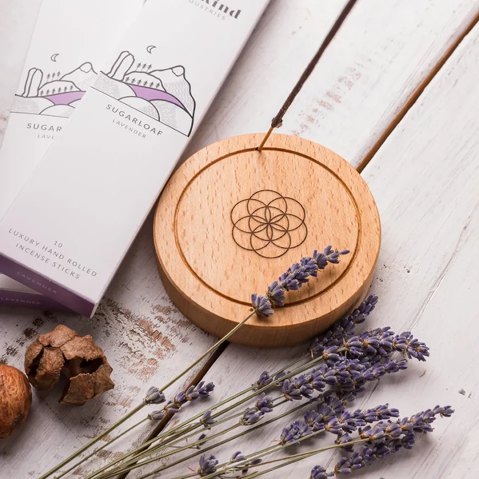 Be Kind Seed of Life porte-encens bois