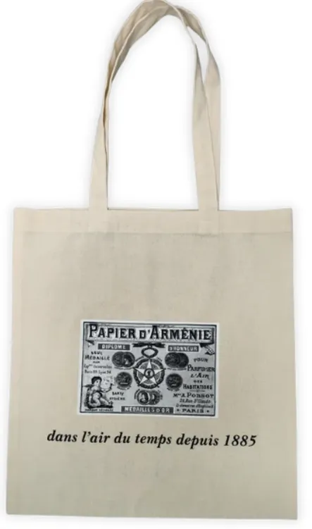 Papier d'Arménie 1900 tote bag sac coton 41,5 cm