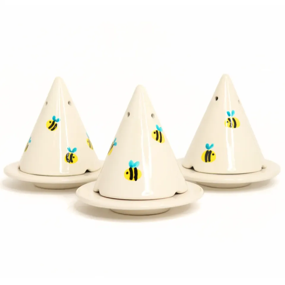 Ambiance Cade Merlin Lampe peinte à la main Abeilles diffuseur encens